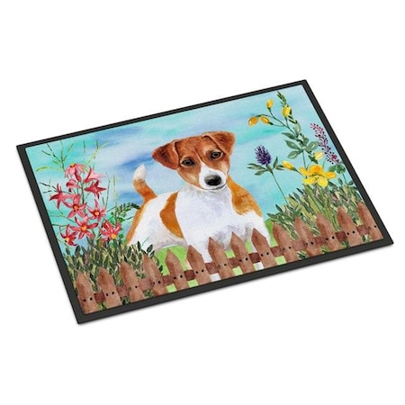 Carolines Treasures Carolines Treasures CK1251MAT Jack Russell Terrier Spring Indoor or Outdoor Mat - 18 x 27 in. CK1251MAT
